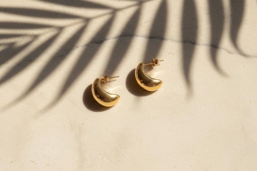 Isla Studs, Gebogen studs, Stainless steel