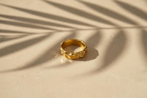 Soléa Ring, Organisch gevormde ring, Stainless steel