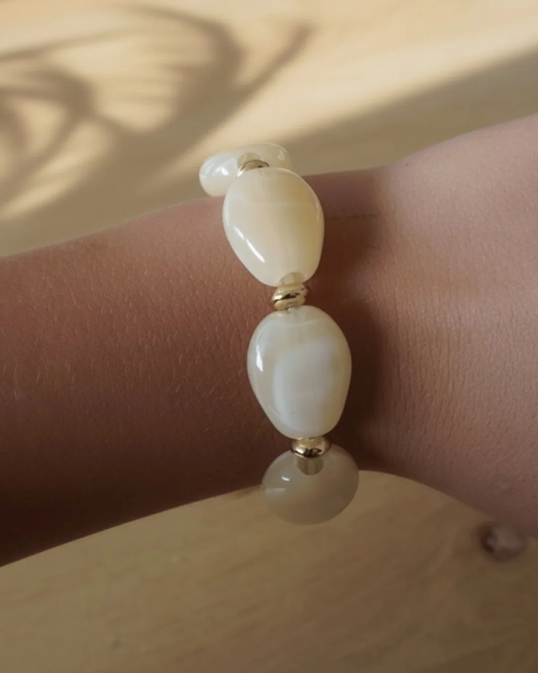 Viva Armband – Butter Yellow, Kralenarmband in botergeel