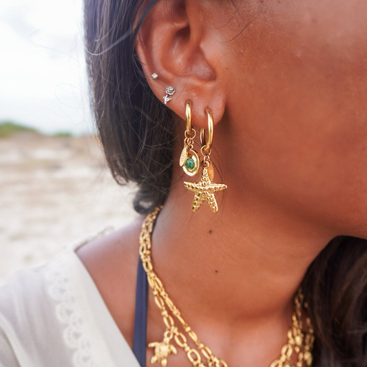 Sia Earrings – Stainless Steel Charm Earrings
