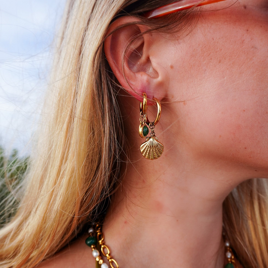 Nia Earrings – Stainless Steel Shell Earrings